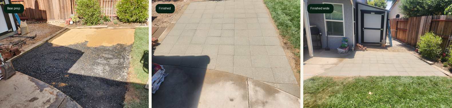 Escalon paver project stages