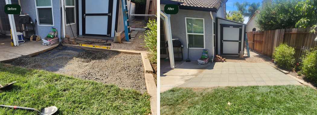 Escalon pavers before and after